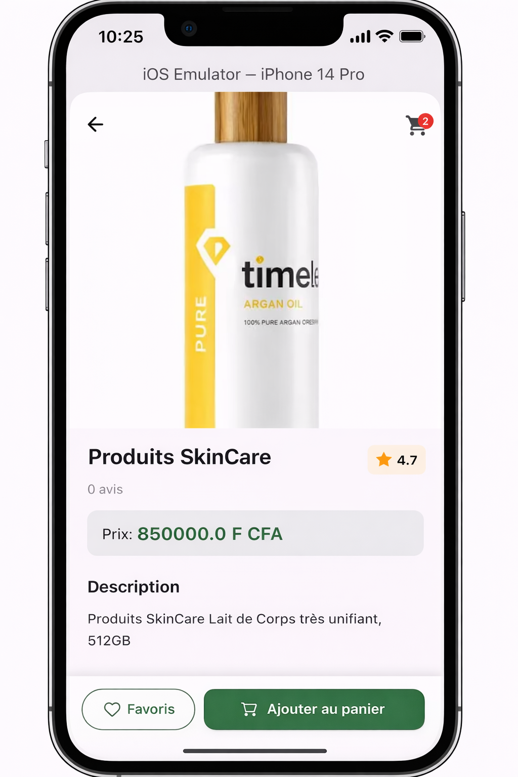 Détail produit Tëranga Express